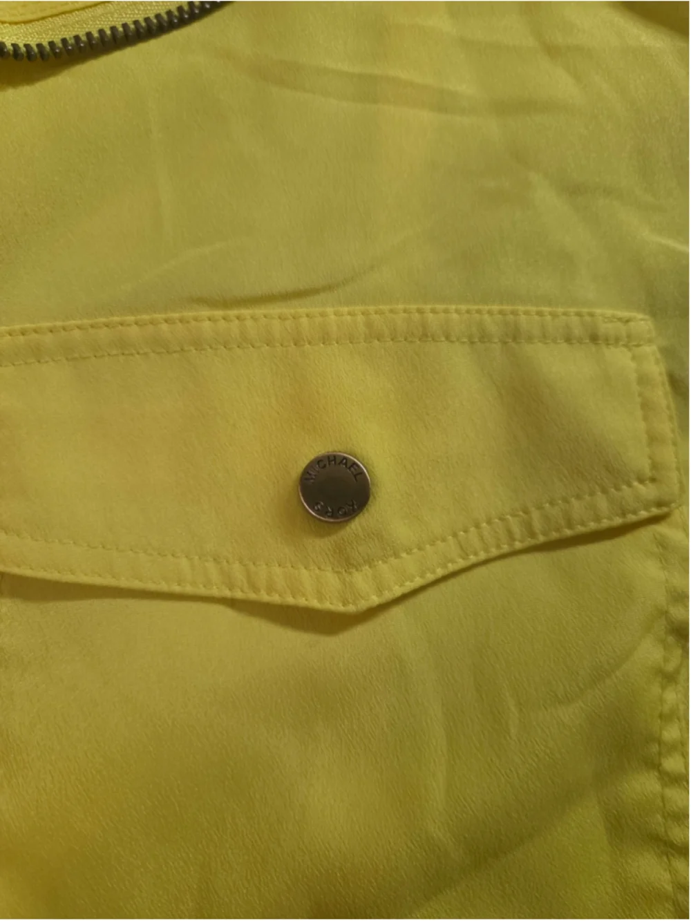 Women's Michael Kors Yellow Button Down Shirt Size XL